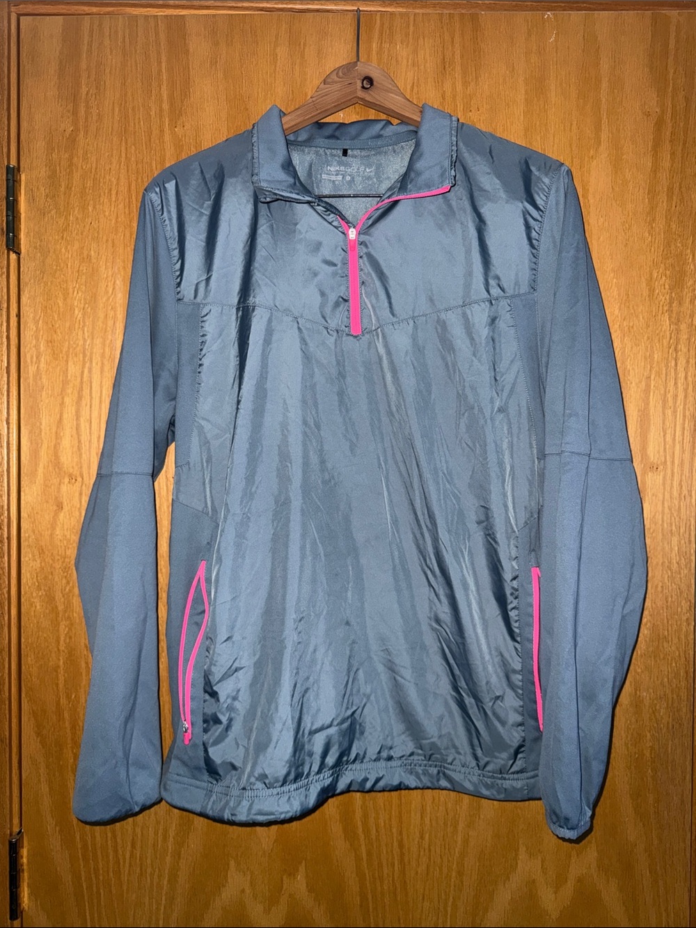 Nike Gray Jacket with Pink Zipper Trim